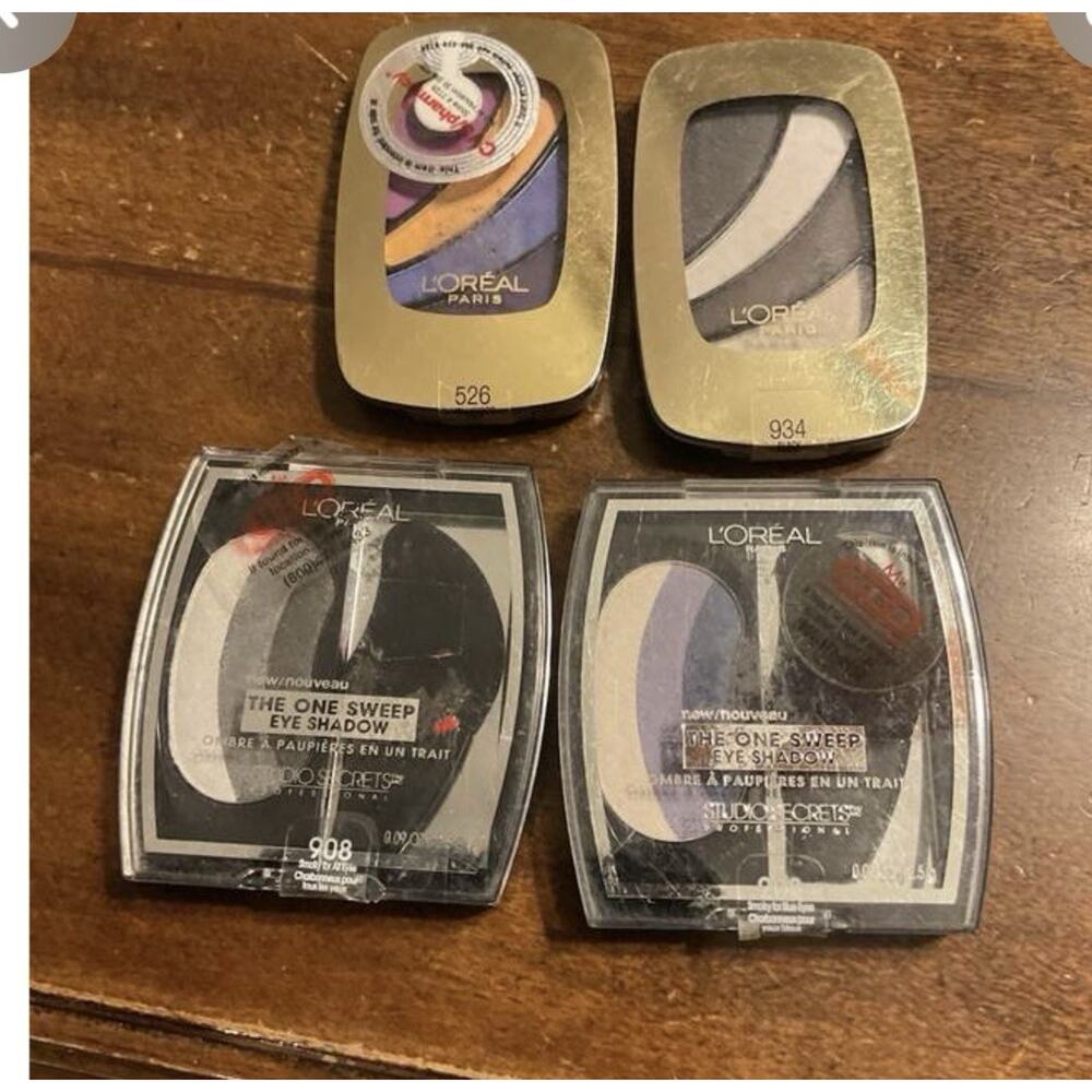 L'Oreal The One Sweep Eye Shadow #208, 526, 908 And 934 Lot Of 4 New